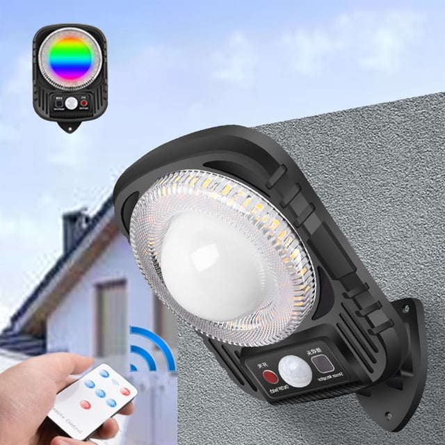 Yyuenw Solar Street Lights Outdoor Waterproof,Solar Parking Lot Lights,IP65 Outdoor Solar Powered Lights Dusk To With Motion Sensor LED Security Flo-od Light For Parking Lot, Remote Control