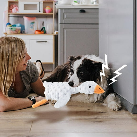 Yyuenw Stuffed Chew Large Dog Toys to Keep Them Busy, for Small, Medium, & Large Dogs, Squeaky Pet Toy for Boredom, Goose Durable Plush Chew Toy with Sounds