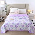 thumbnail image 1 of Up to 65 off!Yyuenw Summer Quilt Air Conditioning Blanket Kids Comforter Set for Girls , Cute Reversible Quilted Lovely Printed , Lightweight Soft Breathable Machine Washable, 1 of 5