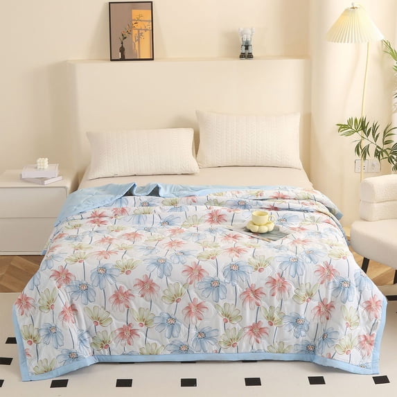 Yyuenw Summer Quilt Air Conditioning Blanket Kids Comforter Set for Girls Twin, Cute Reversible Quilted Lovely Printed , Lightweight Soft Breathable Machine Washable,Christmas Gift for home