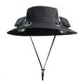 thumbnail image 1 of Up to 65 off!Yyuenw Sun Hat with 2 Solar Fans,UPF 50+ Solar Powered Fans Hat Large Shawl Sun Hat Neck Protector Summer Sun Men's Outdoor Fisherman Hat Big Wind Solar Rechargeable Fan, 1 of 1