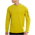 thumbnail image 1 of Chiccall Sweatshirts for Men Long Sleeve Crew Neck Athletic Pullover Solid Casual Workout Shirts with Zipper Pocket, 1 of 6