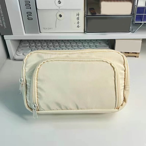 Yyuenw Three-Tier Pencil Case, Large-Capacity Pencil Pouch, Built-in Independent Storage Grids Ideal for Stationery & Miscellaneous Organization