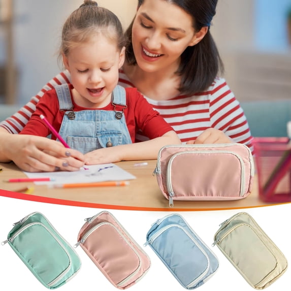 Yyuenw Three-Tier Pencil Case, Large-Capacity Pencil Pouch, Built-in Independent Storage Grids Ideal for Stationery & Miscellaneous Organization
