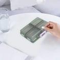 thumbnail image 1 of Clearance Under $5!Yyuenw Travel Pill Organizer Small 8 Grid Compartments Pill Holder Box Daily Container Small Container Medicine Travel with 10 Compartments for Purse Fish Oil Medicine, 1 of 1