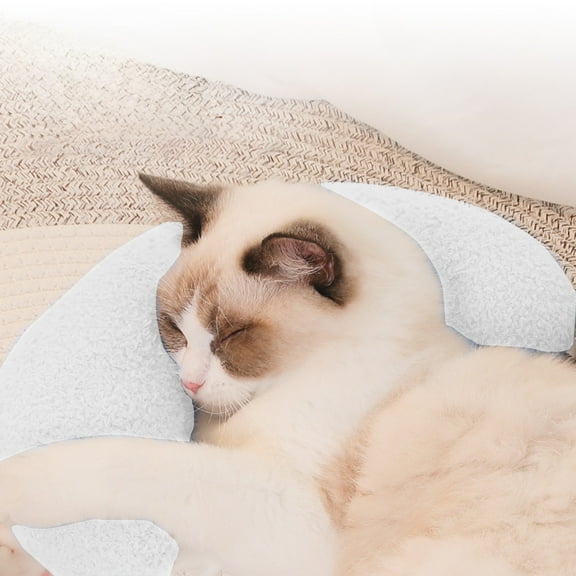 Yyuenw U Shaped Calming Pillow for Small Dogs & Cats Fluffy Soft Dog Bed Pillows Pet Supplies Small Pillow Soft Cats And Dog Universal Pillow Crescent Shaped Neck Protection Pet Supplies