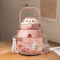 thumbnail image 1 of Yyuenw Water Bottle, Personalized Big Belly Cup Fashionable Cute Bear Water Cup Large Capacity Portable Plastic Mug Interesting Student Straw Cups, 1 of 7