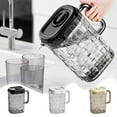 thumbnail image 1 of Yyuenw Water Bottle, Plastic Beverage Drink Pitcher Transparent Bottle Water Ice Cold Jug With Lid And Handle Ribbed For Bar Home Without Cup Without Cup 2000ml, 1 of 6