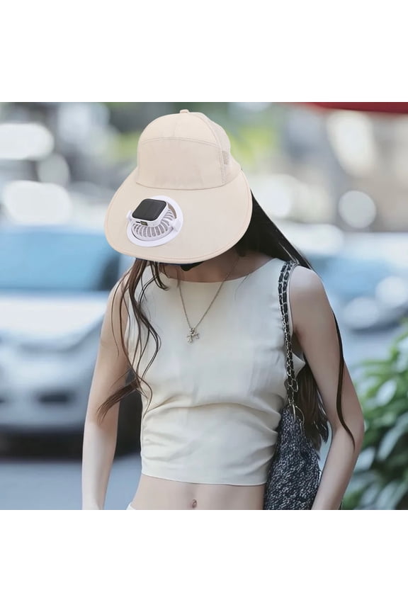 Up to 65 off!Yyuenw Wide Brim Solar Fan, Baseball Cap with Solar Fan, Summer UV Protection Sun Hat, Solar Powered/USB Charging Fan Cap