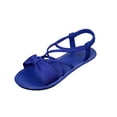 thumbnail image 1 of Yyuenw Women Flock Flat Sandals Crisscross Straps Open Toe Ankle Strap Summer Casual Walking Shoes, 1 of 9