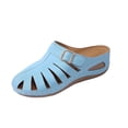 thumbnail image 1 of Yyuenw Women Lightweight Closed Toe Woven Wedge Slides Outdoor Holiday Walking Footwear, 1 of 9