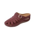 thumbnail image 1 of Yyuenw Women Lightweight Closed Toe Woven Wedge Slides Outdoor Holiday Walking Footwear, 1 of 9