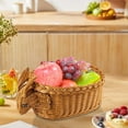 thumbnail image 1 of Up to 65 off!Yyuenw Woven Storage Basket - Woven Wicker Basket for Snacks - Bread Baskets for Serving - Decorative - Empty Gift - Snack Baskets - 11.81x7.87x3.15 inches, 1 of 5