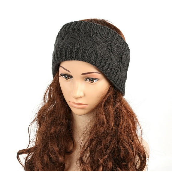 Yyytop Soft Sweat Headbands For Yoga Running Sport, Yoga Workout Vintage Hair Accessories Keep Warm Winter Foldable Solid Women Knit Ladies Thick Headwraps Headband Sweatbands Sports Headband For Men