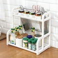 thumbnail image 1 of Yzans Double Layer Kitchen Rack for Spice Knife Storage,Countertop Organizer,Sturdy Plastic Base Shelf,15.79 Inch, 1 of 6