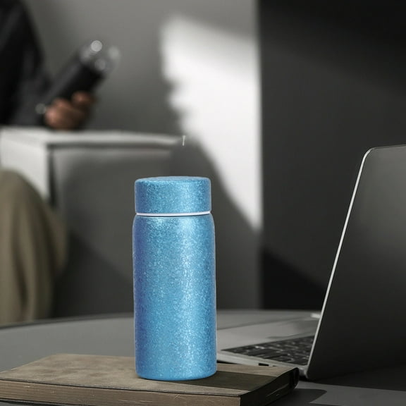 Yzans Titanium Insulated Cup,200ml Pocket Size Straight Body Travel Flask,5.12in Lightweight Thermal Bottle,Metal Water Bottle