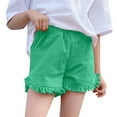 thumbnail image 1 of Yzengfg Girl's Solid Color Jean Shorts High Waisted Wide Leg Denim Shorts,6 Years-7 Years, 1 of 5