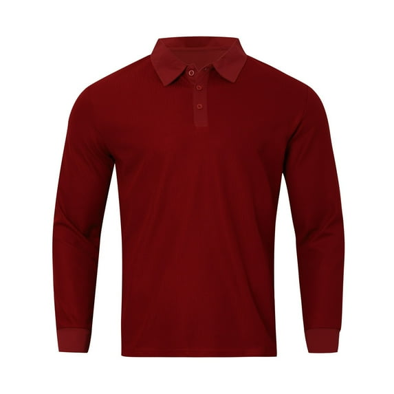 Yzengfg Men's Long Sleeve Lapel T Shirt Casual Holiday Shirts Tops
