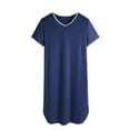 thumbnail image 1 of Yzengfg Men's Nightshirt Cotton Nightwear Comfy Nightgowns Short Sleeve Loose Pajama Sleep Shirt, 1 of 5
