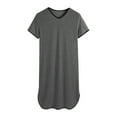 thumbnail image 1 of Yzengfg Men's Nightshirt Cotton Nightwear Comfy Nightgowns Short Sleeve Loose Pajama Sleep Shirt, 1 of 5