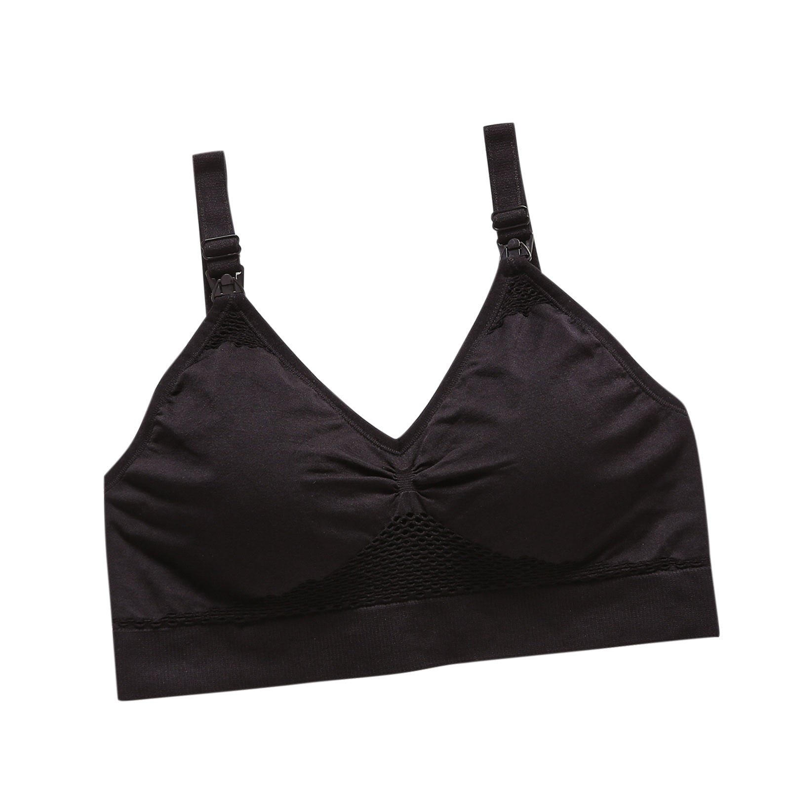 Yzengfg Women's Nursing Bra Wireless Maternity Seamless Front Buckle