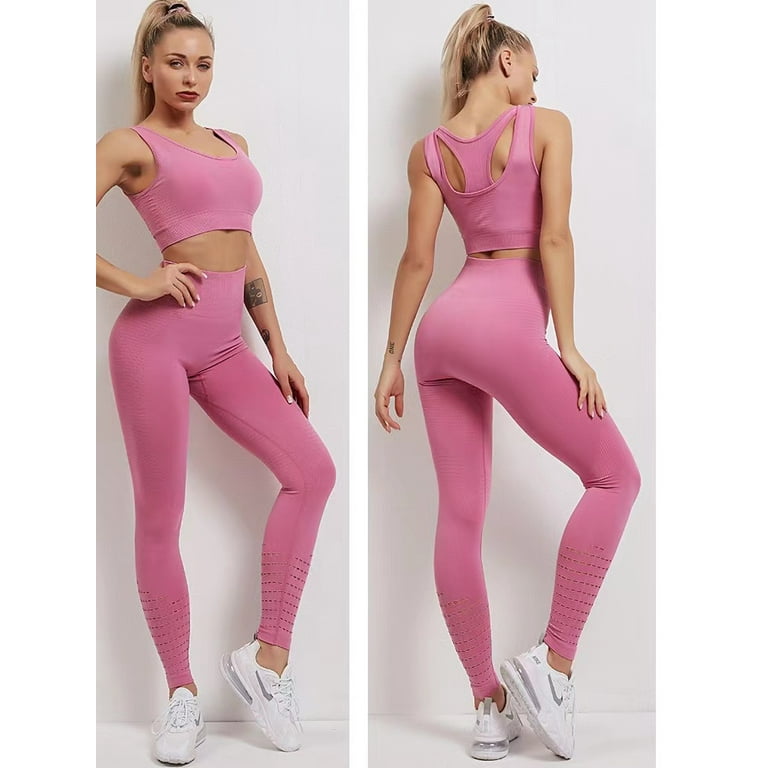 Z Avenue TAKIYA Workout Outfits for Women 2 Piece Yoga High Waist Leggings  Seamless Sports Bra Tracksuits Cross Back Tank Top 