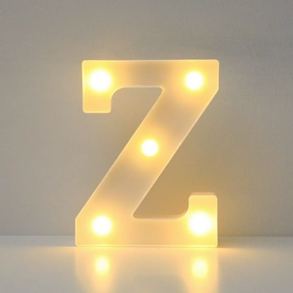 Z Christmas Alphabet Lights Led Letter Lights Holiday Party Decor Home Decor Personalized Word Signs Battery Operated Safe For Indoor Use Letter Z