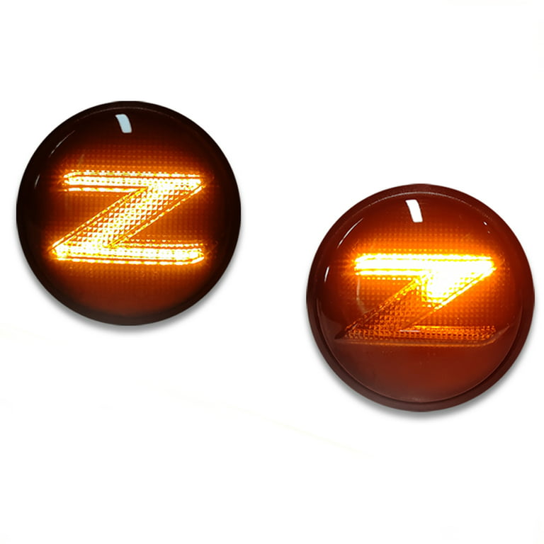 Z Dynamic Sequential Smoke LED Side Marker Light Lamp Fit for 2009-2020 Nissan 370Z, Gray