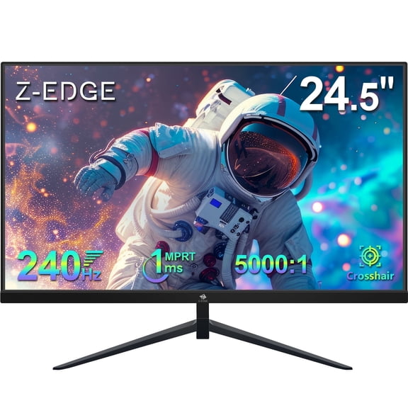 Z-EDGE 24.5 Inch 240Hz Gaming Monitor, FHD 1080P VA Display, 1ms MPRT, AMD FreeSync, HDR Support, VESA Mount Compatible
