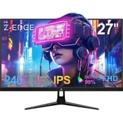 Z-EDGE 27 Inch 240Hz Gaming Monitor, FHD 1080P IPS Display, 1ms MPRT, AMD FreeSync, HDR Support, VESA Mount Compatible, Black