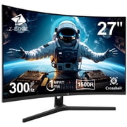 Z-EDGE 27 Inch 300Hz Curved Gaming Monitor, FHD 1080P VA Display, 1ms MPRT, AMD FreeSync, HDR Support, VESA Mount Compatible, Black