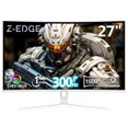 thumbnail image 1 of Z-EDGE 27 Inch 300Hz Curved Gaming Monitor, FHD 1080P VA Display, 1ms MPRT, AMD FreeSync, HDR Support, VESA Mount Compatible, White, 1 of 9
