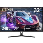 Z-EDGE 32 Inch 240Hz Curved Gaming Monitor, FHD 1080P VA Display, 1ms MPRT, AMD FreeSync, HDR Support, VESA Mount Compatible, Black