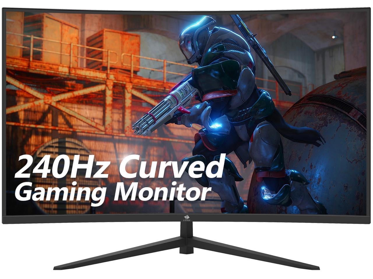 Pre-Owned Z-EDGE 32 inch Curved Gaming Monitor, 240Hz 1ms, FHD 1920x1080, HDR10, FreeSync, 2 x HDMI, 1 x DisplayPort, Built-in Speakers, Black