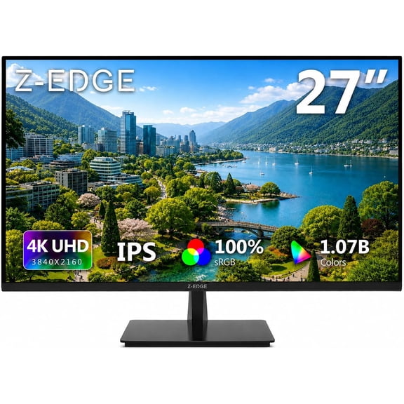 Z-EDGE U27P4K - LED monitor - 27" - 3840 x 2160 4K @ 60 Hz - IPS - 14 ms - 2xHDMI, , USB - black