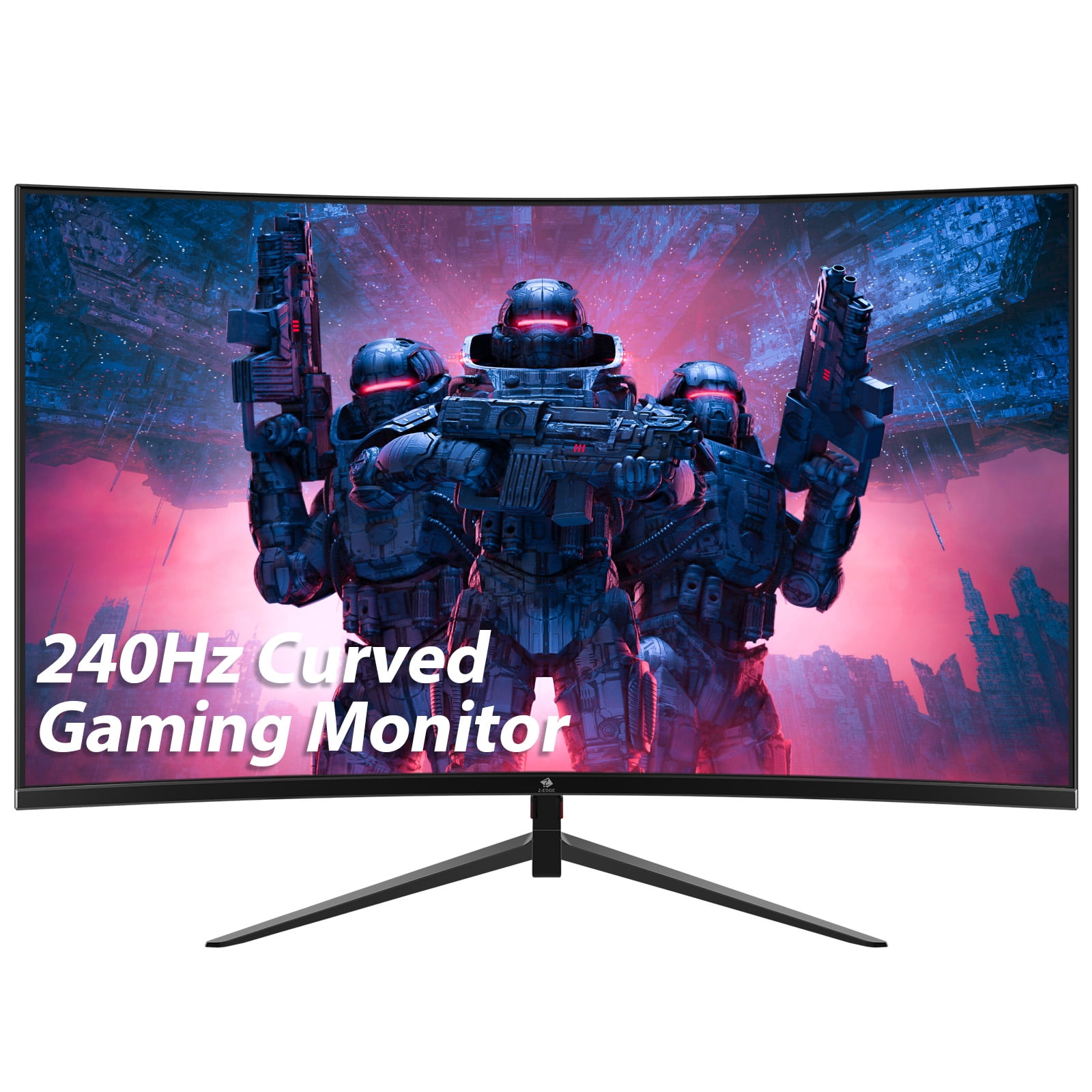 Z-EDGE UG27P 27-Inch Curved Gaming Monitor 240Hz 1ms Full HD 1920x1080 LED  Monitor HDMI DP Port