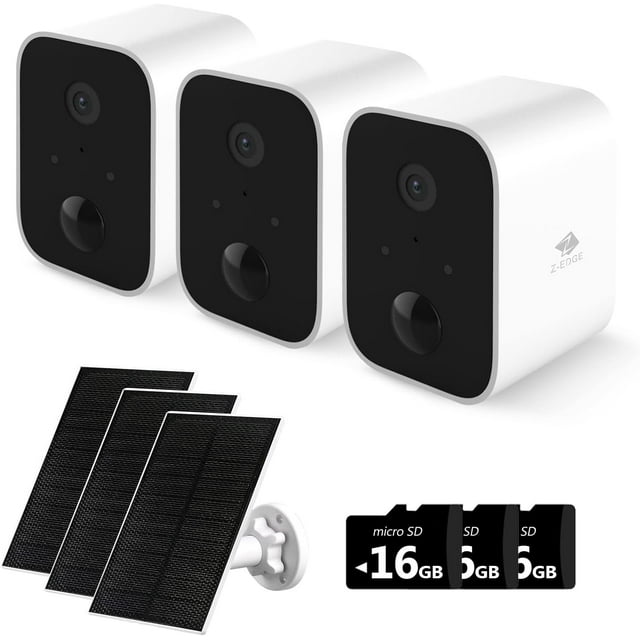 ZEdge Security Cameras Wireless Outdoor with Solar Panel Cameras for