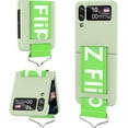 thumbnail image 1 of Z Flip 4 Case with Strap Galaxy Z Flip 4 Phone Case Silicone Protective Cover Heavy Duty Shockproof Samsung Flip 4 5G Case-Green, 1 of 16