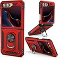 thumbnail image 1 of Z Flip 5 Case Designed for Samsung Z Flip 5 Case,Z Flip 5 Case with Stand[Military Grade Drop Tested][Hinge Protection] Hard Back & Soft Edge Slim Protective Case,for Galaxy Z Flip 5 Case Red, 1 of 12