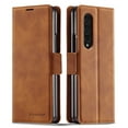 thumbnail image 1 of Z Fold 3 Case, Samsung Galaxy Z Fold 3 Case Wallet, Allytech Premium PU Leather Slim Full Protection Shockproof Card Holder Cash Pocket Cover Shell for Samsung Galaxy Z Fold 3, Brown, 1 of 1