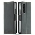 thumbnail image 1 of Z Fold 3 Case, Samsung Galaxy Z Fold 3 Case Wallet, Allytech Premium PU Leather Slim Full Protection Shockproof Card Holder Cash Pocket Cover Shell for Samsung Galaxy Z Fold 3, Black, 1 of 6
