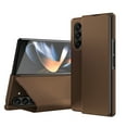 thumbnail image 1 of for Z Fold 4 Case with Full Cover Protection, Carbon Firber Patterned Case with Folded Kickstand & Premium PU Leather Protective Phone Case for Samsung Galaxy Z Fold 4, Brown, 1 of 8