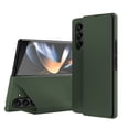 thumbnail image 1 of for Z Fold 4 Case with Full Cover Protection, Carbon Firber Patterned Case with Folded Kickstand & Premium PU Leather Protective Phone Case for Samsung Galaxy Z Fold 4, Green, 1 of 8