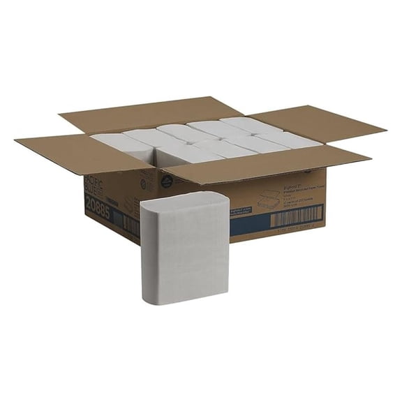 Z-Fold Multifold Paper Towels, 1-Ply, 260 Sheets/Pack, 10 Packs/Carton (20885)