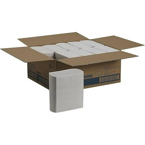 Z-Fold Multifold Paper Towels, 1-Ply, 260 Sheets/Pack, 10 Packs/Carton (20885)