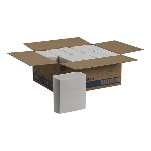Z-Fold Multifold Paper Towels, 1-Ply, 260 Sheets/Pack, 10 Packs/Carton (20885)
