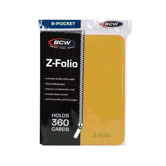 1 BCW Yellow 9-Pocket Z-Folio LX Album