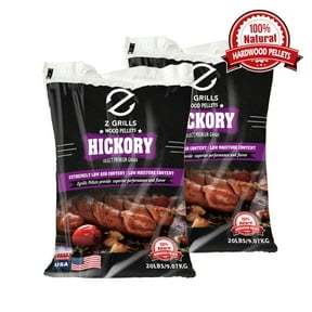 Z GRILLS 100% Natural Wood Pellets for Smoker Grill, Cooking Pellets for Juicy Meat, Low Moisture Hardwood Smoke Pellets for BBQ, Pizza 2 Bags 40lbs