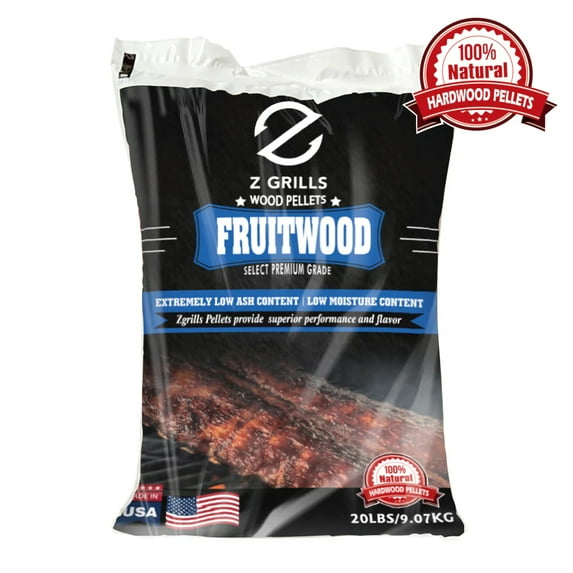 Z GRILLS 100% Natural Wood Pellets for Smoker Grill, Cooking Pellets for Juicy Meat, Low Moisture Hardwood Smoke Pellets for BBQ, Pizza