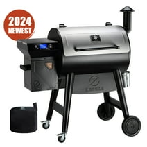 Z GRILLS 2024 Newest Wood Pellet Grill Smoker with PID 2.0 Technology, LCD Screen, Meat Probes, 697 sq in Cooking Area, Rain Cover for Outdoor Cooking BBQ